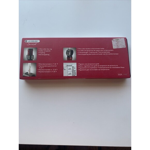 NEW in Box  LE CREUSET WA-144 Wine Thermometer Gift Set + Magnet BAR TOOL - Picture 5 of 5